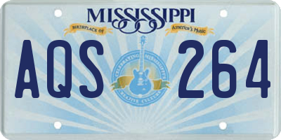 MS license plate AQS264
