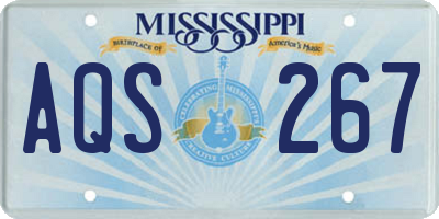 MS license plate AQS267