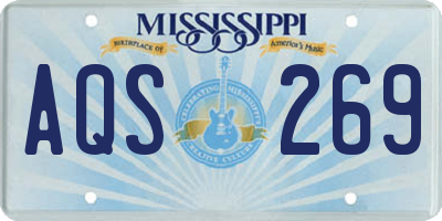 MS license plate AQS269
