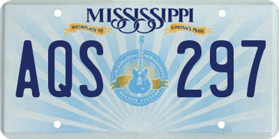 MS license plate AQS297