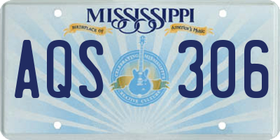 MS license plate AQS306