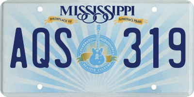 MS license plate AQS319