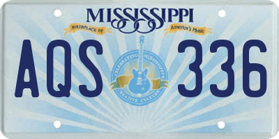 MS license plate AQS336
