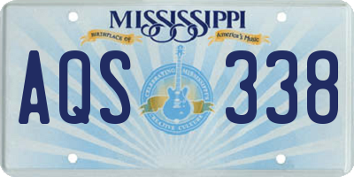 MS license plate AQS338