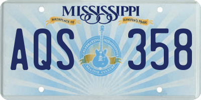 MS license plate AQS358