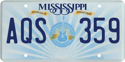 MS license plate AQS359