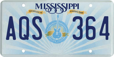 MS license plate AQS364