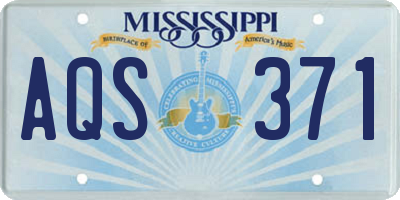 MS license plate AQS371