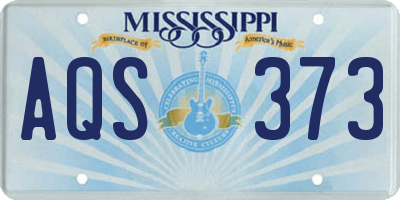 MS license plate AQS373