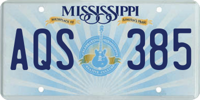 MS license plate AQS385