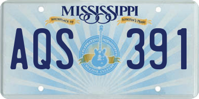 MS license plate AQS391