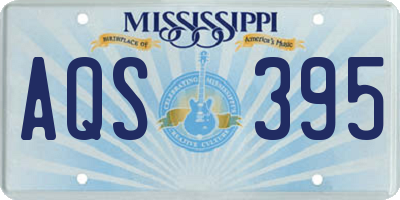 MS license plate AQS395