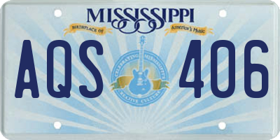 MS license plate AQS406