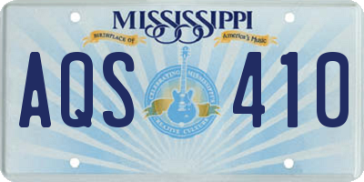 MS license plate AQS410