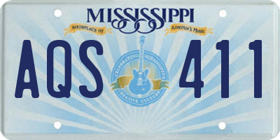 MS license plate AQS411