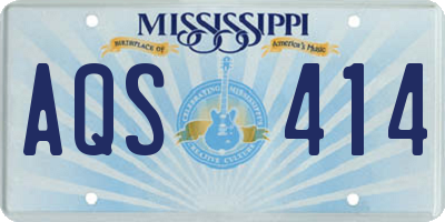 MS license plate AQS414