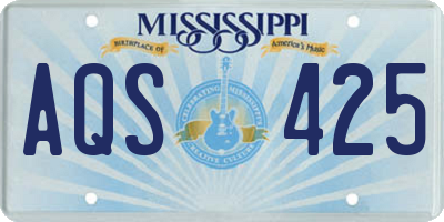 MS license plate AQS425