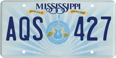 MS license plate AQS427