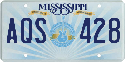 MS license plate AQS428