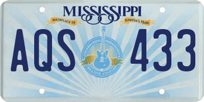 MS license plate AQS433