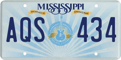 MS license plate AQS434