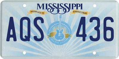 MS license plate AQS436