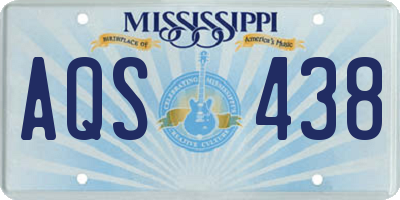 MS license plate AQS438