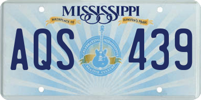 MS license plate AQS439