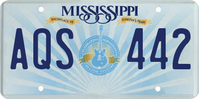 MS license plate AQS442