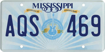 MS license plate AQS469