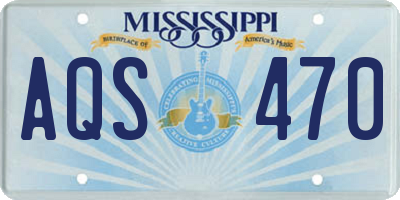 MS license plate AQS470