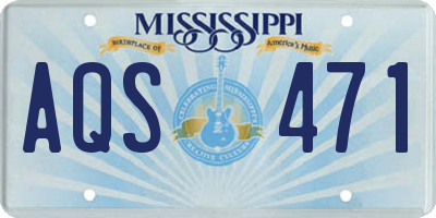 MS license plate AQS471