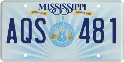 MS license plate AQS481