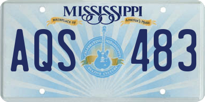 MS license plate AQS483