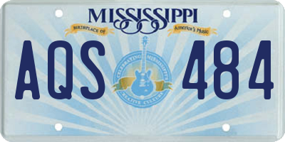 MS license plate AQS484