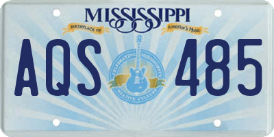 MS license plate AQS485