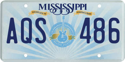MS license plate AQS486