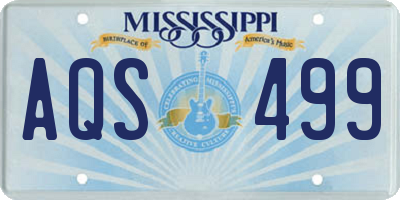 MS license plate AQS499