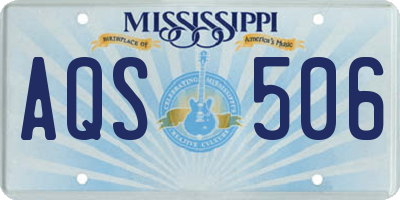 MS license plate AQS506