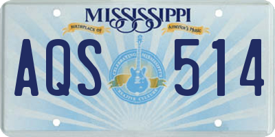 MS license plate AQS514