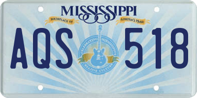 MS license plate AQS518