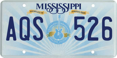 MS license plate AQS526