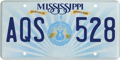 MS license plate AQS528