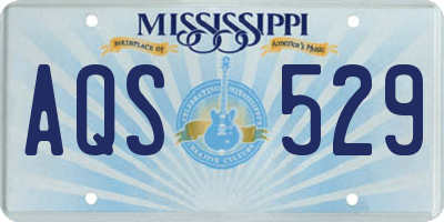 MS license plate AQS529