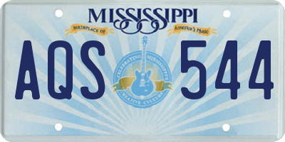 MS license plate AQS544