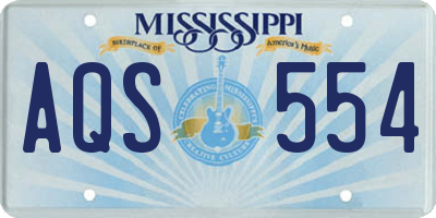 MS license plate AQS554