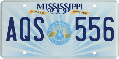 MS license plate AQS556