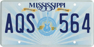 MS license plate AQS564