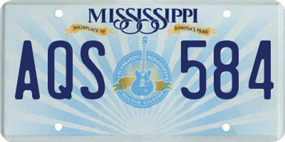 MS license plate AQS584