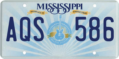 MS license plate AQS586